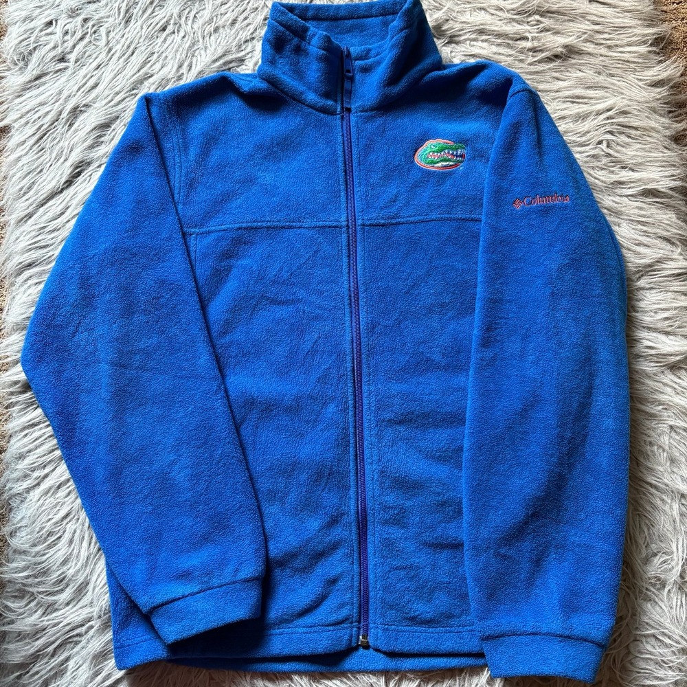 Vintage Columbia Florida Gators‎ Fleece Jacket Blue Youth XXL / Adult Small
